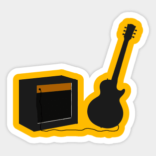 Beautiful Guitar and Amp Sticker